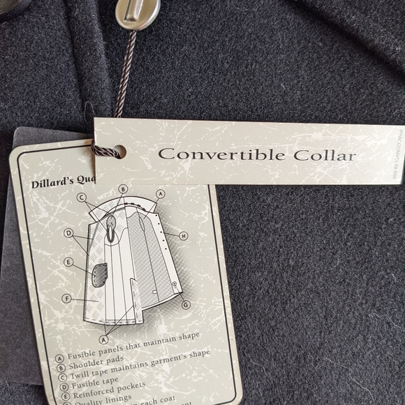 NWT Black Preston York Women's Coat Sz 12 Wool Blend Knee Length Single Breast. - Picture 7 of 10